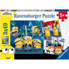 PUZZLE MINIONS, 3X49 PIESE - RAVENSBURGER (RVSPC05082) - Libelula Vesela - Jucarii