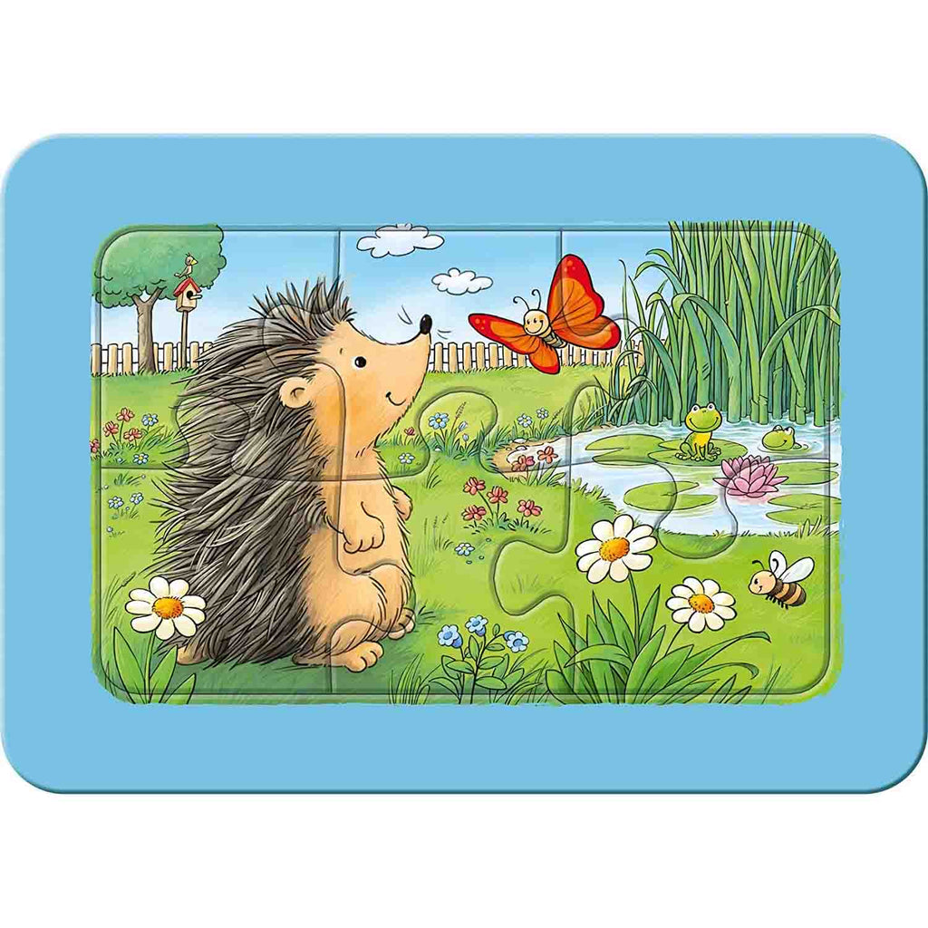 PUZZLE ANIMALE IN GRADINA, 3X6 PIESE - RAVENSBURGER (RVSPC05138) - Libelula Vesela - Jucarii