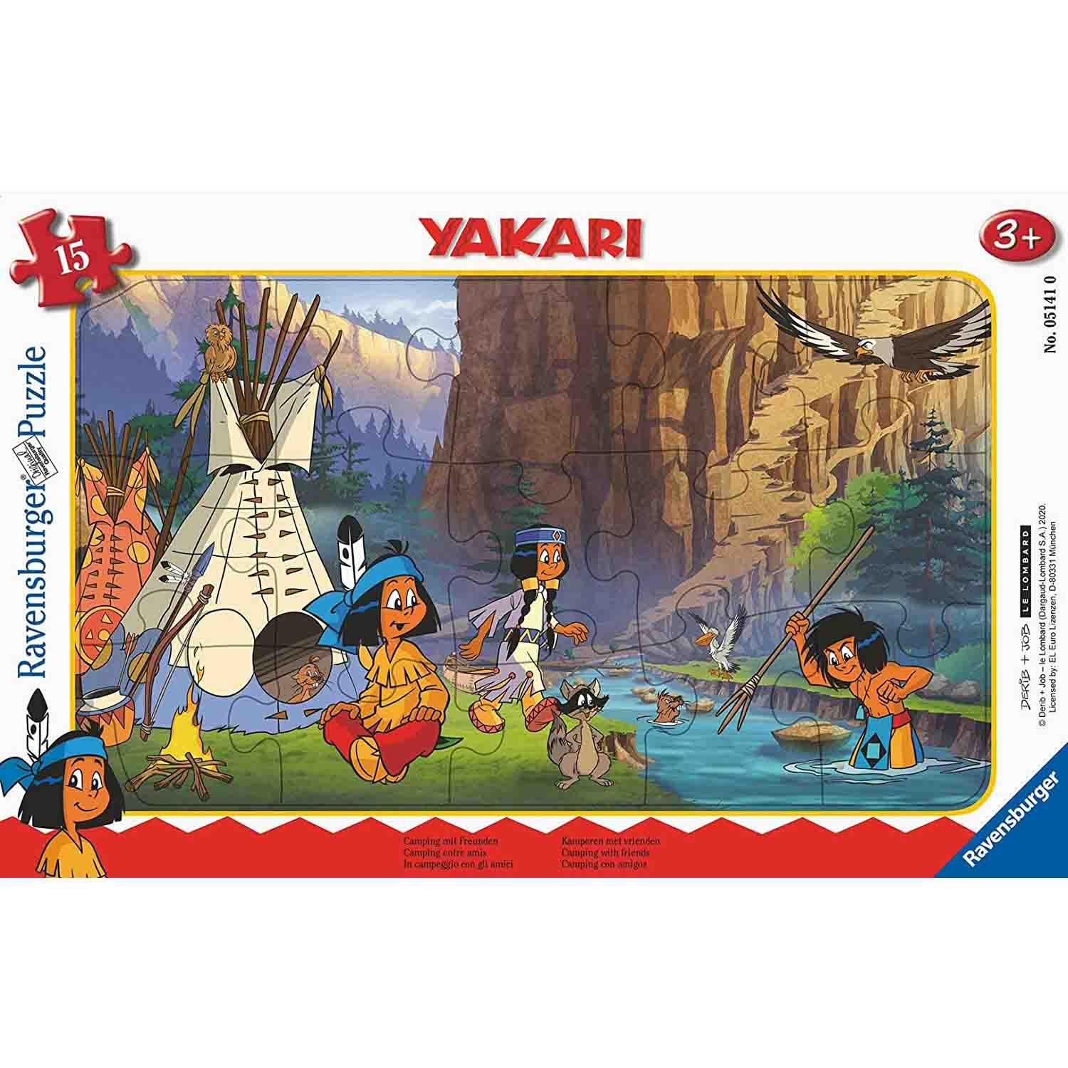 PUZZLE TIP RAMA YAKARI, 15 PIESE - RAVENSBURGER (RVSPC05141) - Libelula Vesela - Jucarii