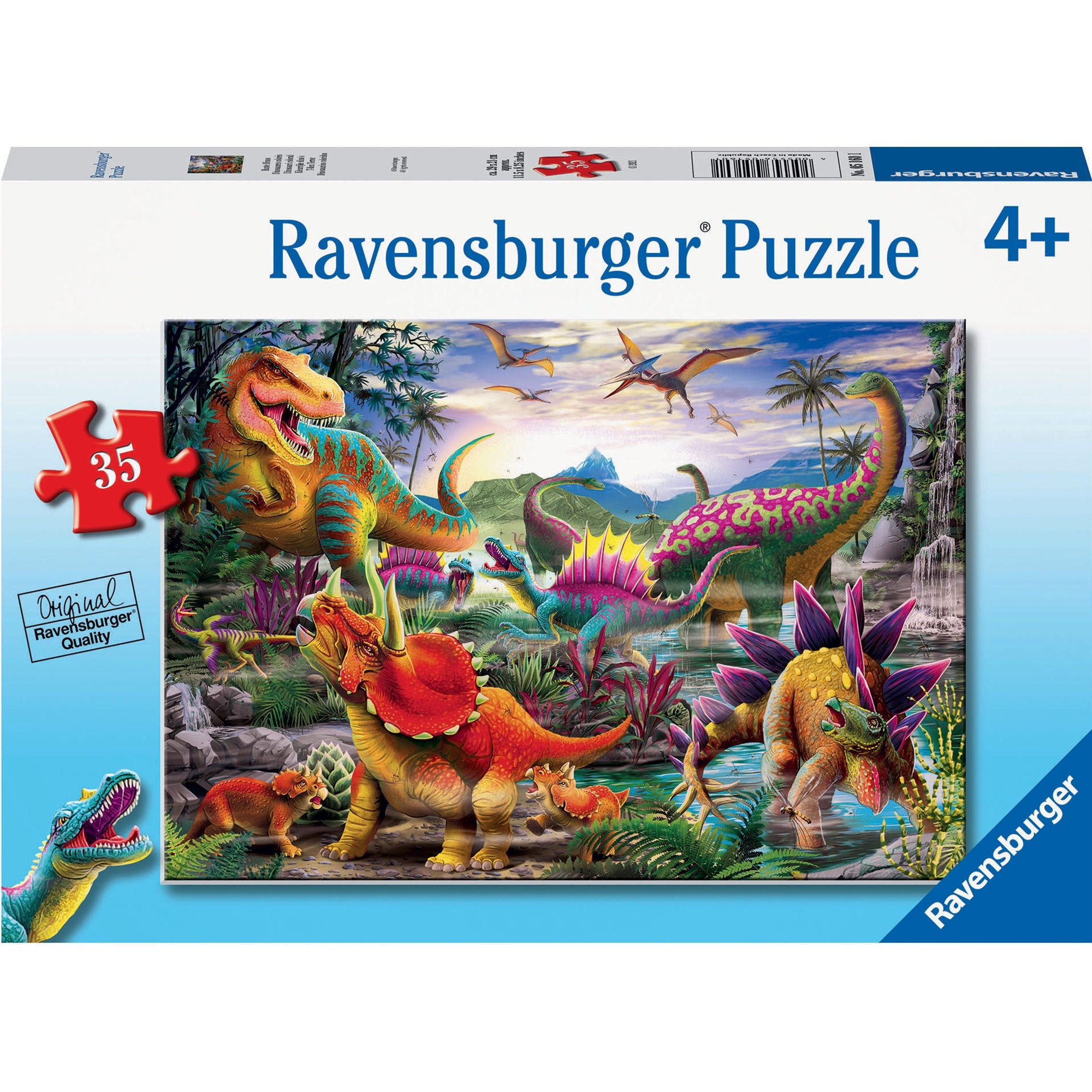 PUZZLE ATACUL T-REX, 35 PIESE - RAVENSBURGER (RVSPC05160) - Libelula Vesela - Jucarii