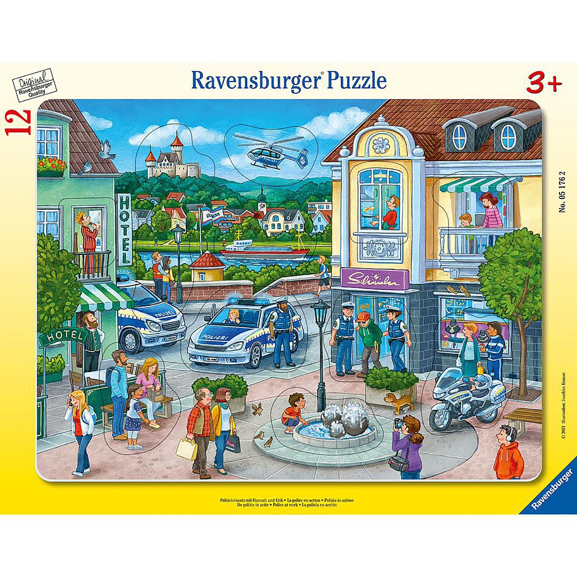 PUZZLE TIP RAMA POLITIA IN ACTIUNE, 12 PIESE - RAVENSBURGER (RVSPC05176) - Libelula Vesela - Jucarii