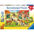 PUZZLE CALUTI, 2X12 PIESE - RAVENSBURGER (RVSPC05178) - Libelula Vesela - Jucarii