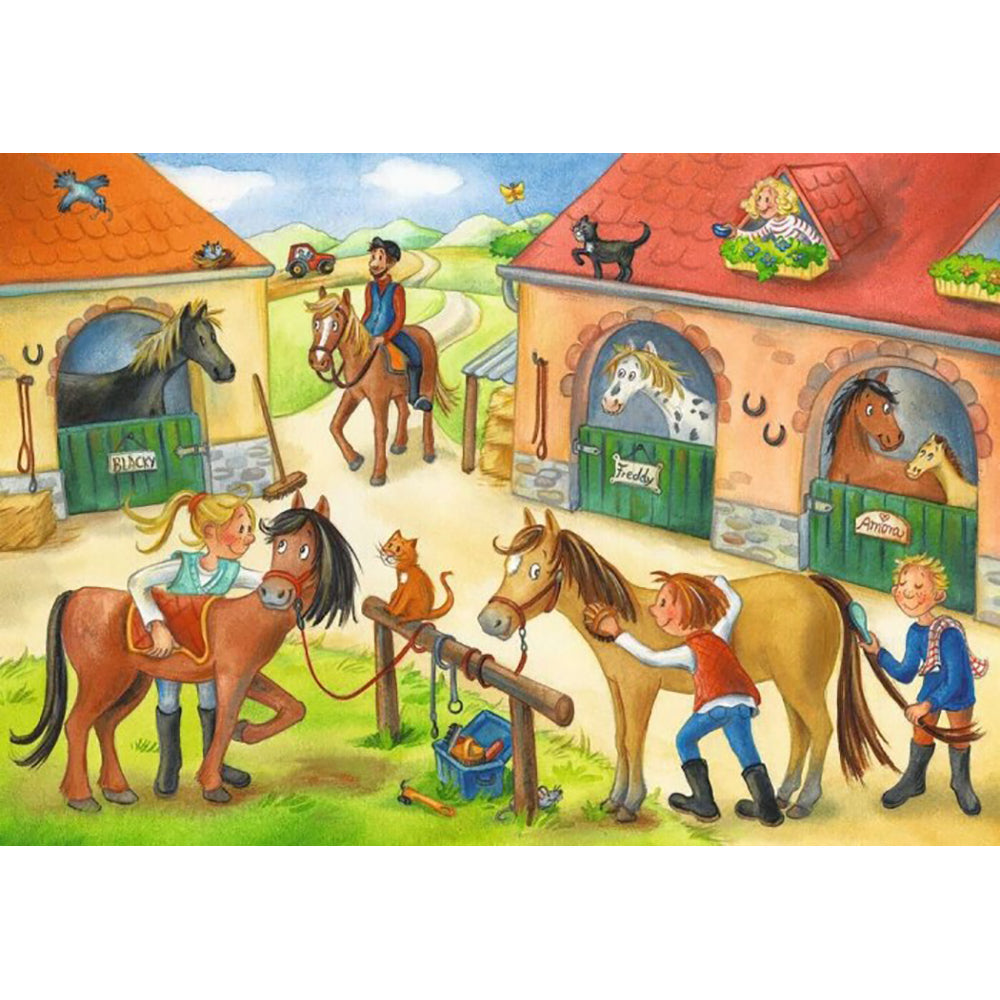 PUZZLE CALUTI, 2X12 PIESE - RAVENSBURGER (RVSPC05178) - Libelula Vesela - Jucarii