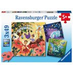 PUZZLE PERSONAJE MAGICE, 3X49 PIESE - RAVENSBURGER (RVSPC05181) - Libelula Vesela - Jucarii