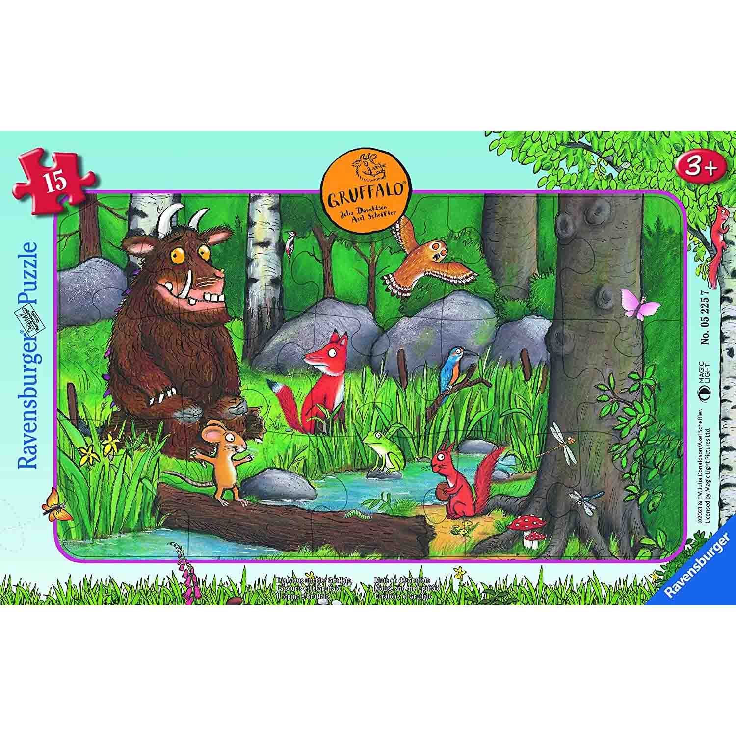 PUZZLE TIP RAMA GRUFFALO, 15 PIESE - RAVENSBURGER (RVSPC05225) - Libelula Vesela - Jucarii