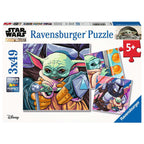 PUZZLE BABY YODA, 3X49 PIESE - RAVENSBURGER (RVSPC05241) - Libelula Vesela - Jucarii