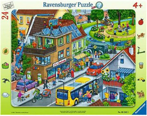 PUZZLE TIP RAMA ORASUL NOSTRU VERDE, 24 PIESE - RAVENSBURGER (RVSPC05245) - Libelula Vesela - Jucarii