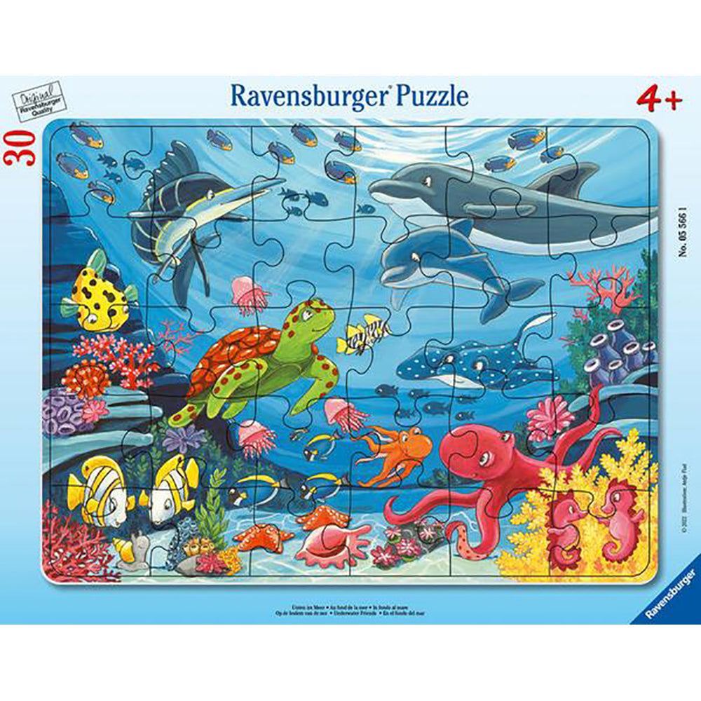 PUZZLE TIP RAMA ANIMALE MARINE, 30 PIESE - RAVENSBURGER (RVSPC05566) - Libelula Vesela - Jucarii