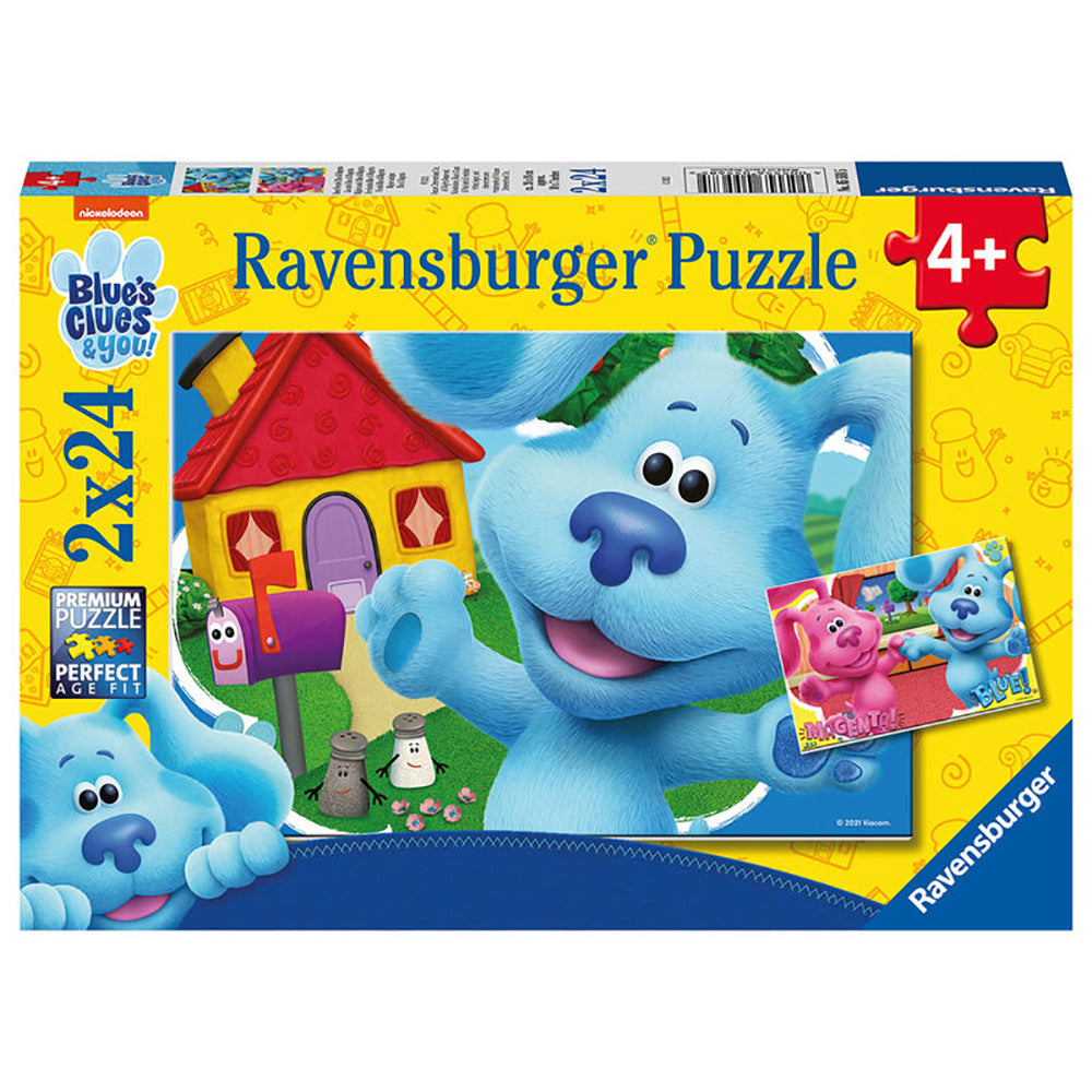 PUZZLE BLUE'S CLUES, 2X24 PIESE - RAVENSBURGER (RVSPC05568) - Libelula Vesela - Jucarii