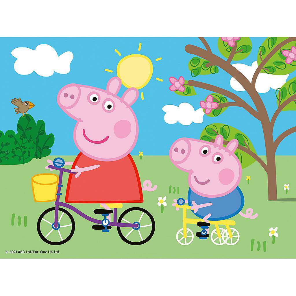 PUZZLE IN CUTIE PEPPA PIG, 12 PIESE - RAVENSBURGER (RVSPC05576) - Libelula Vesela - Jucarii