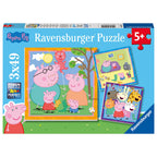 PUZZLE PEPPA PIG, 3X49 PIESE - RAVENSBURGER (RVSPC05579) - Libelula Vesela - Jucarii