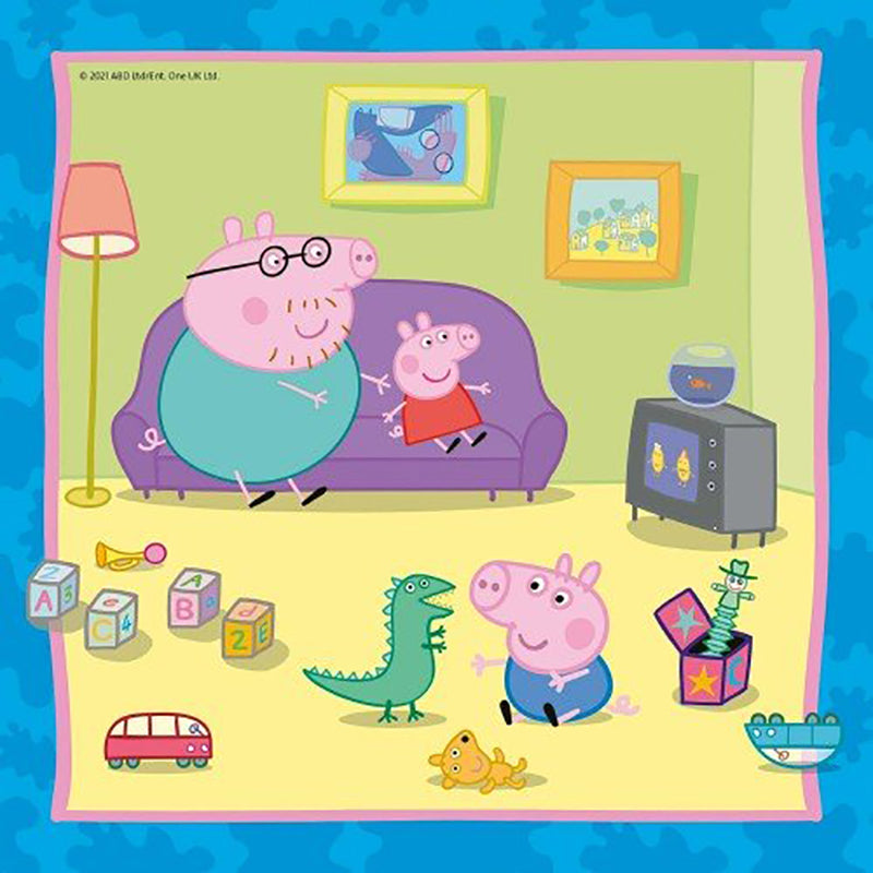 PUZZLE PEPPA PIG, 3X49 PIESE - RAVENSBURGER (RVSPC05579) - Libelula Vesela - Jucarii