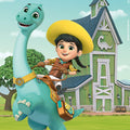 PUZZLE DINO RANCH, 3X49 PIESE - RAVENSBURGER (RVSPC05589) - Libelula Vesela - Jucarii