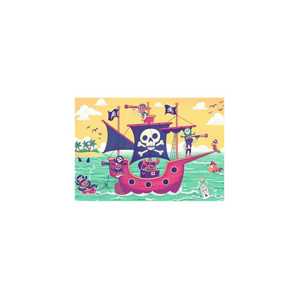 PUZZLE SI JOC BARCA PIRATILOR, 2X24 PIESE - RAVENSBURGER (RVSPC05592) - Libelula Vesela - Jucarii