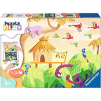 PUZZLE SI JOC EXPEDITIE IN JUNGLA, 2X24 PIESE - RAVENSBURGER (RVSPC05593) - Libelula Vesela - Jucarii