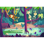 PUZZLE SI JOC EXPEDITIE IN JUNGLA, 2X24 PIESE - RAVENSBURGER (RVSPC05593) - Libelula Vesela - Jucarii