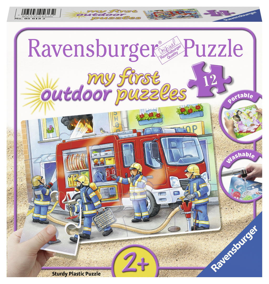 PUZZLE PLASTIC POMPIERI, 12 PIESE - RAVENSBURGER (RVSPC05613) - Libelula Vesela - Jucarii