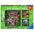 PUZZLE MINECRAFT, 3X49 PIESE - RAVENSBURGER (RVSPC05621) - Libelula Vesela - Jucarii