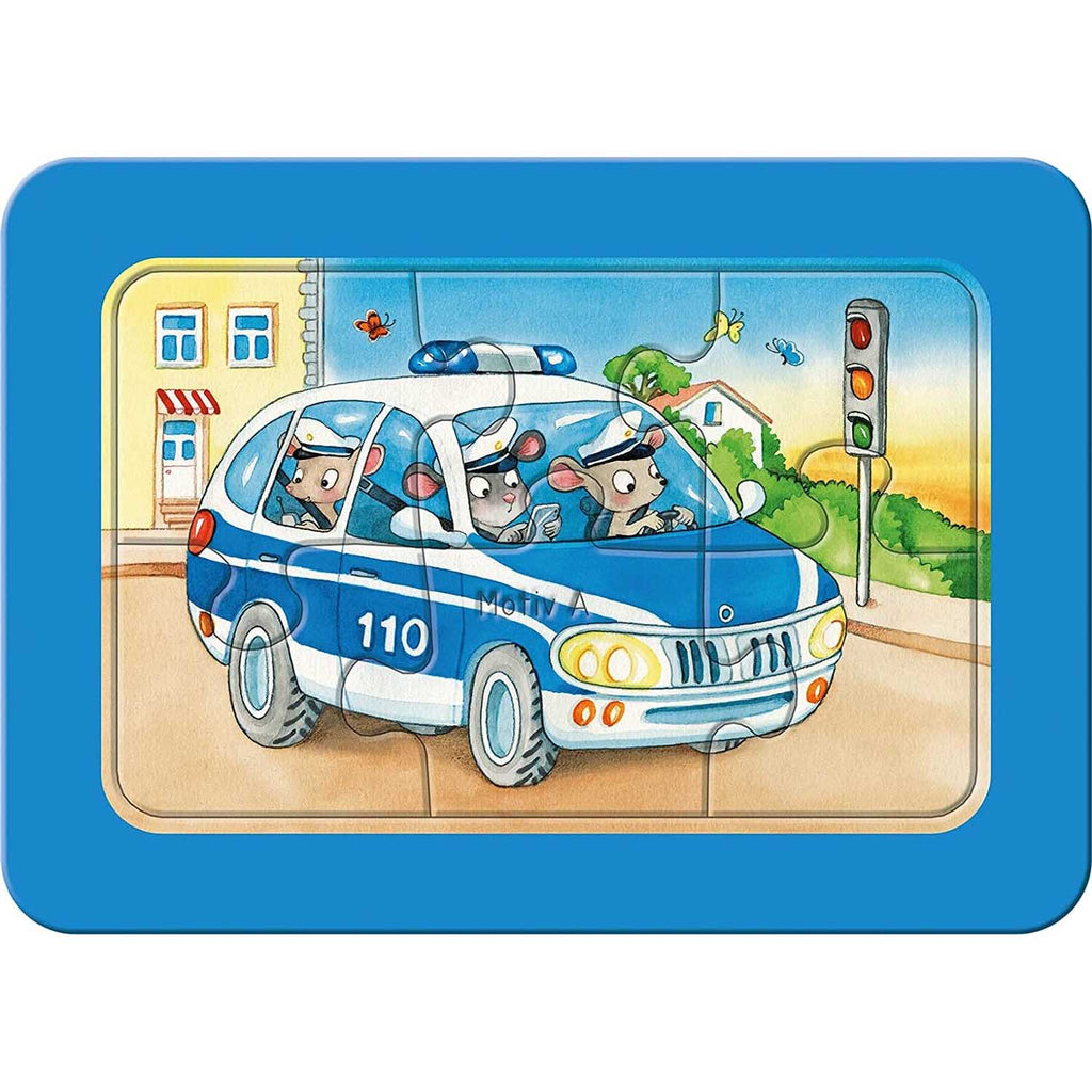 PUZZLE ANIMALE CONDUCAND VEHICULE, 3X6 PIESE - RAVENSBURGER (RVSPC05630) - Libelula Vesela - Jucarii