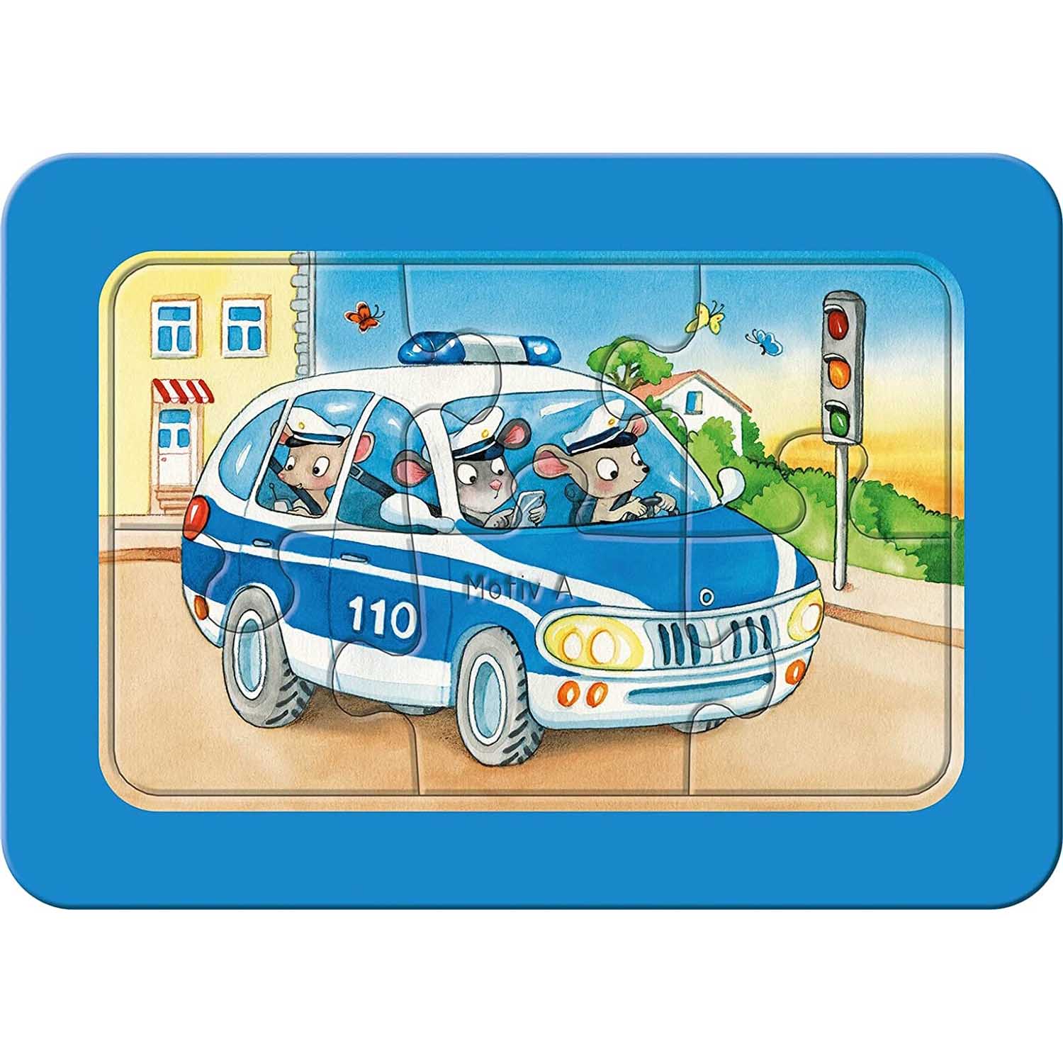 PUZZLE ANIMALE CONDUCAND VEHICULE, 3X6 PIESE - RAVENSBURGER (RVSPC05630) - Libelula Vesela - Jucarii