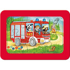 PUZZLE ANIMALE CONDUCAND VEHICULE, 3X6 PIESE - RAVENSBURGER (RVSPC05630) - Libelula Vesela - Jucarii