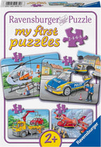 PUZZLE SET 4 BUC VEHICULE DE URGENTA, 2/4/6/8 PIESE - RAVENSBURGER (RVSPC05631) - Libelula Vesela - Jucarii