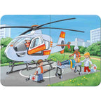 PUZZLE SET 4 BUC VEHICULE DE URGENTA, 2/4/6/8 PIESE - RAVENSBURGER (RVSPC05631) - Libelula Vesela - Jucarii