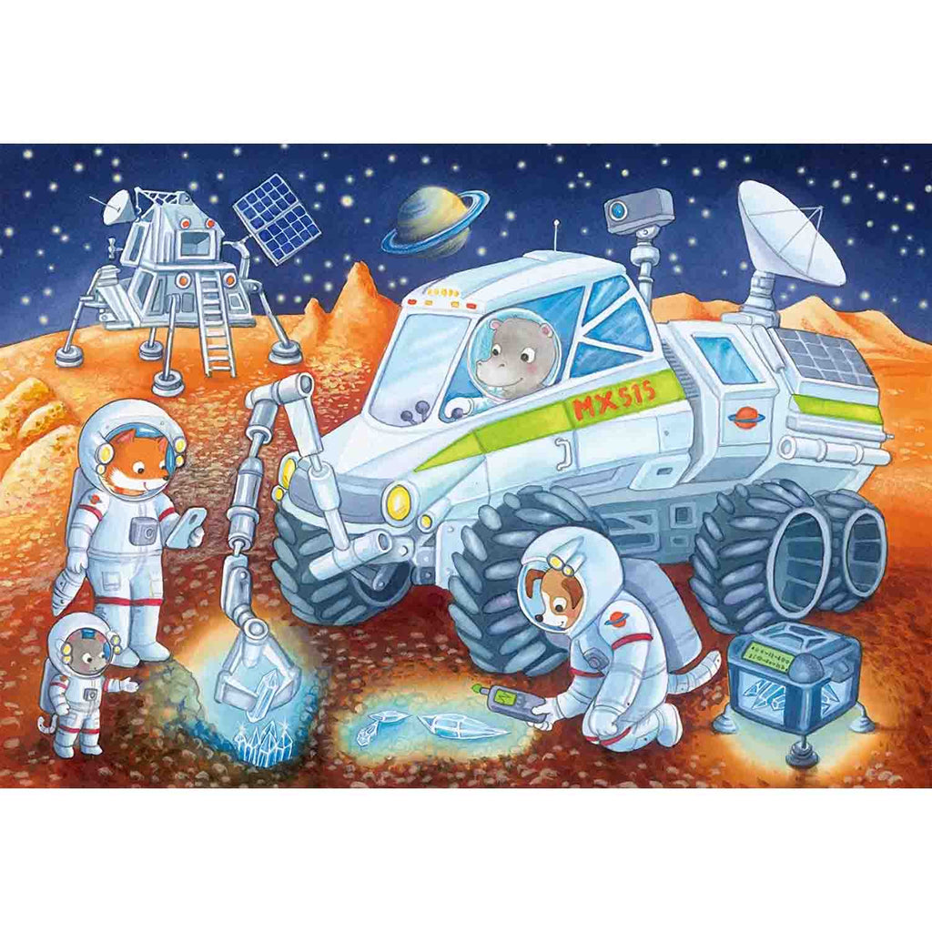 PUZZLE ANIMALE IN SPATIU, 2X24 PIESE - RAVENSBURGER (RVSPC05665) - Libelula Vesela - Jucarii