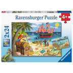 PUZZLE PIRATI SI SIRENE, 2X24 PIESE - RAVENSBURGER (RVSPC05676) - Libelula Vesela - Jucarii