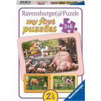 PUZZLE ANIMALE DE LA FERMA, 3X6 PIESE - RAVENSBURGER (RVSPC05679) - Libelula Vesela - Jucarii