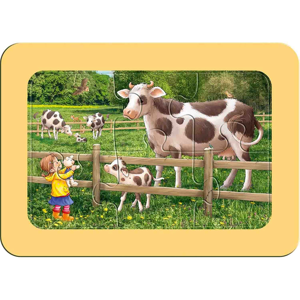 PUZZLE ANIMALE DE LA FERMA, 3X6 PIESE - RAVENSBURGER (RVSPC05679) - Libelula Vesela - Jucarii