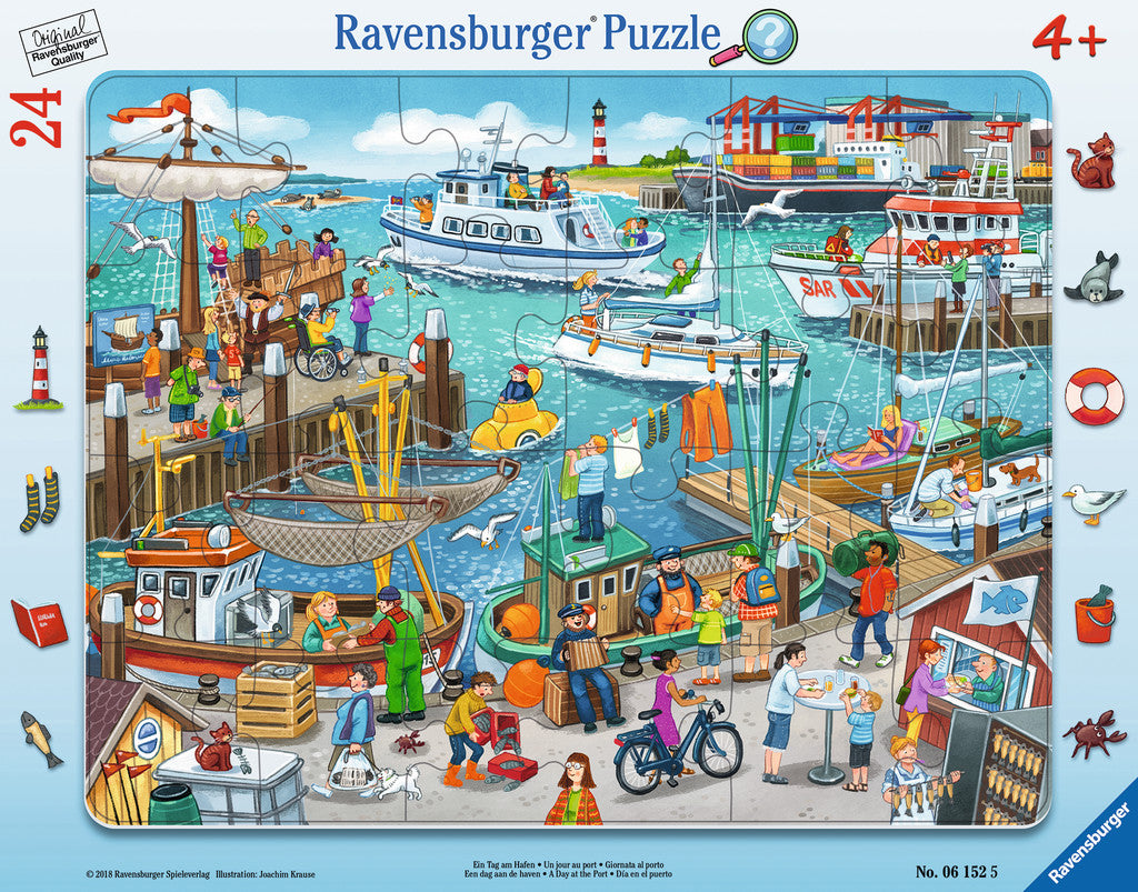PUZZLE O ZI IN PORT, 24 PIESE - RAVENSBURGER (RVSPC06152) - Libelula Vesela - Jucarii