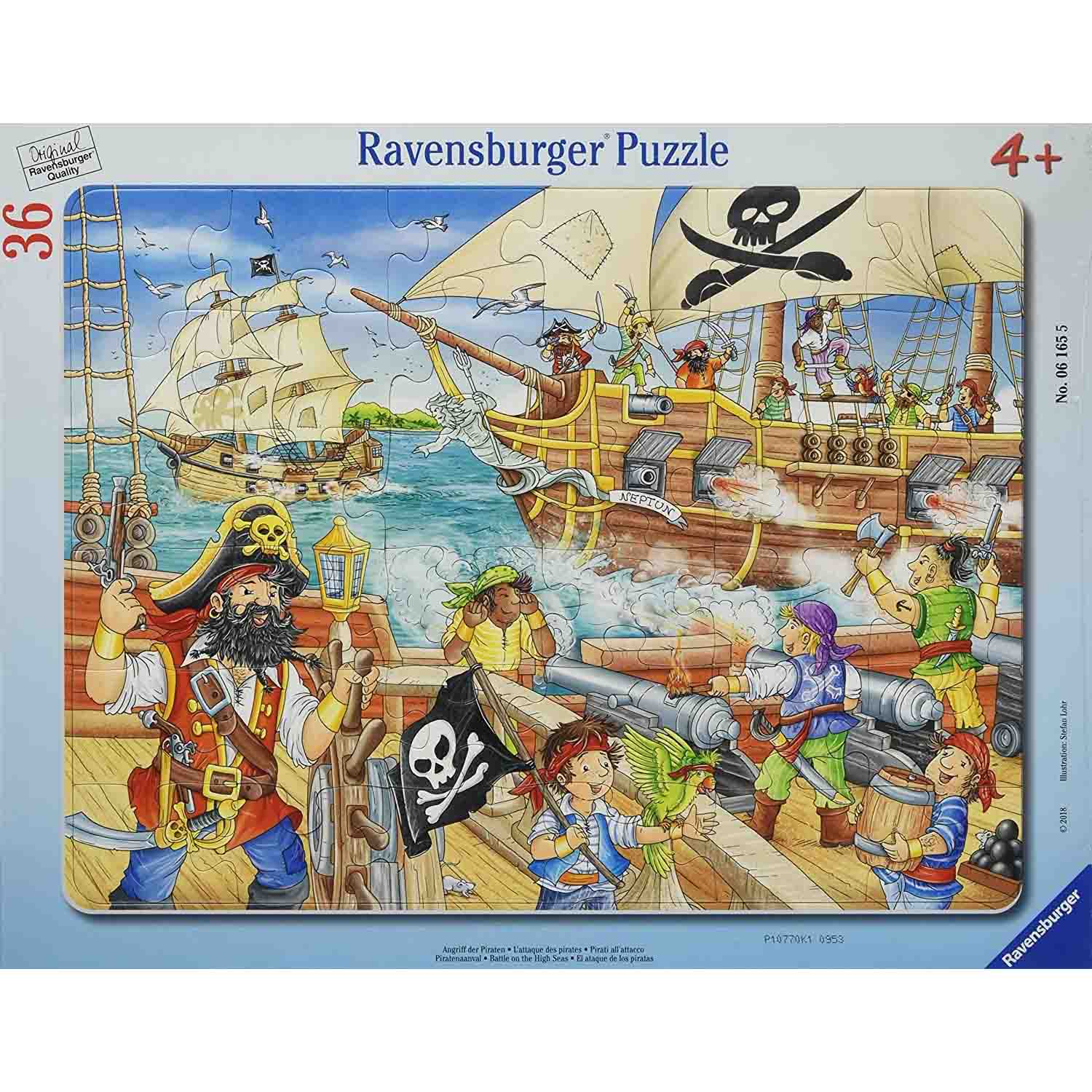 PUZZLE TIP RAMA BATALIE PE MARE, 36 PIESE - RAVENSBURGER (RVSPC06165) - Libelula Vesela - Jucarii