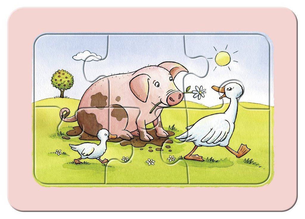 PUZZLE ANIMALE PRIETENI, 3X6 PIESE - RAVENSBURGER (RVSPC06571) - Libelula Vesela - Jucarii