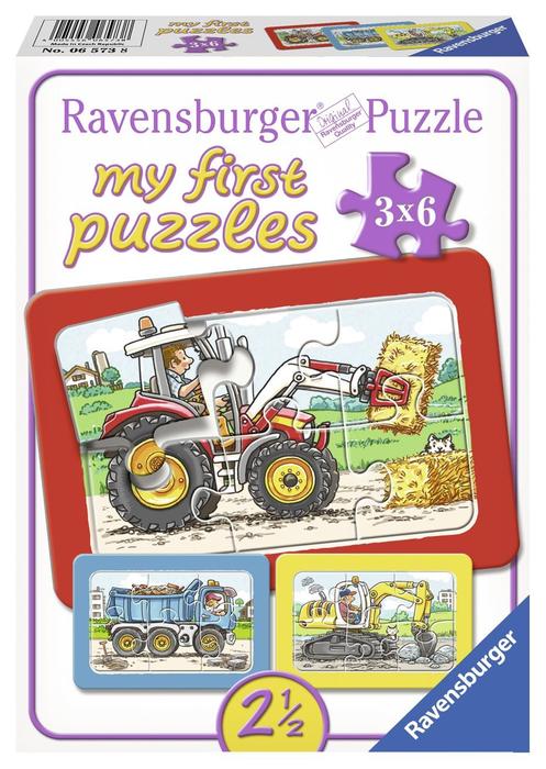 PUZZLE UTILAJE, 3X6 PIESE - RAVENSBURGER (RVSPC06573) - Libelula Vesela - Jucarii