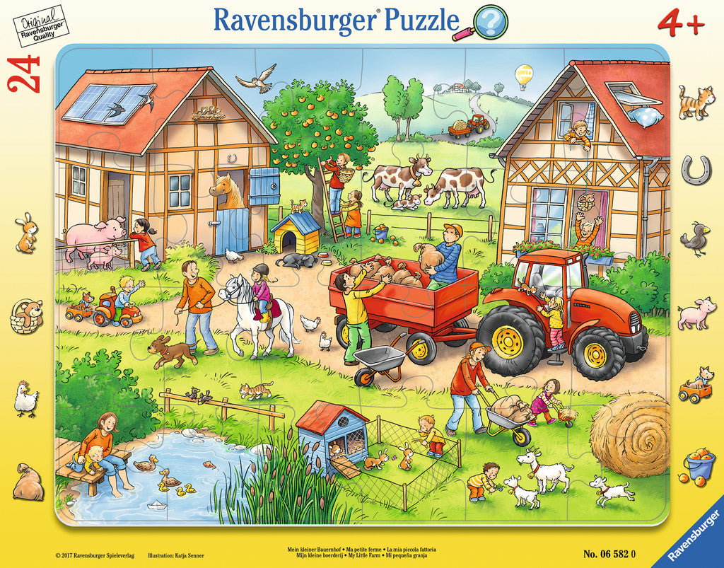 PUZZLE MICA MEA FERMA, 24 PIESE - RAVENSBURGER (RVSPC06582) - Libelula Vesela - Jucarii