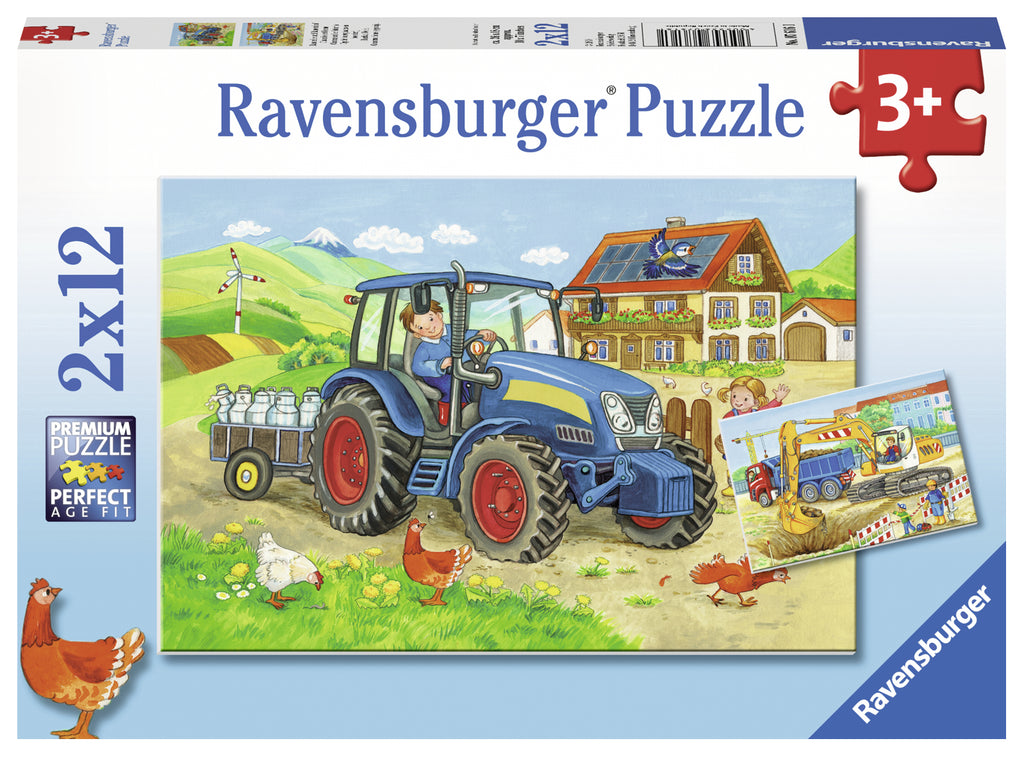 PUZZLE SANTIER, 2X12 PIESE - RAVENSBURGER (RVSPC07616) - Libelula Vesela - Jucarii