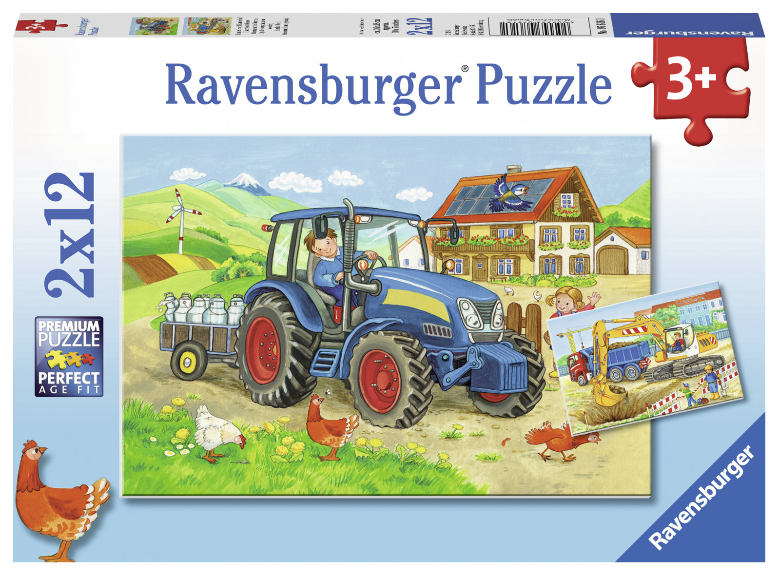 PUZZLE SANTIER, 2X12 PIESE - RAVENSBURGER (RVSPC07616) - Libelula Vesela - Jucarii