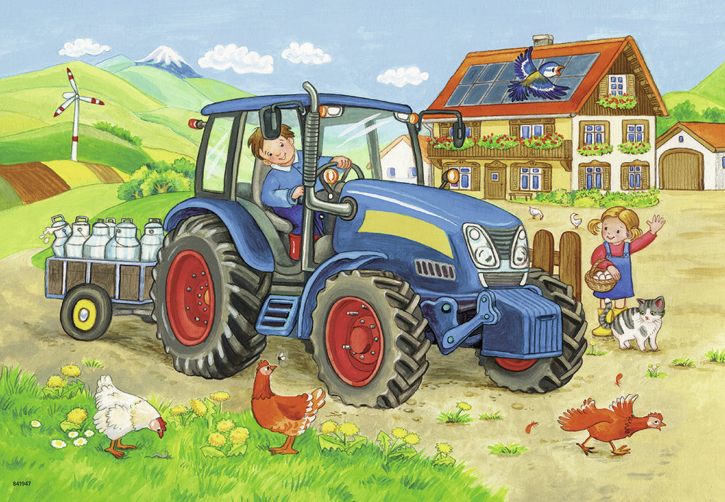 PUZZLE SANTIER, 2X12 PIESE - RAVENSBURGER (RVSPC07616) - Libelula Vesela - Jucarii