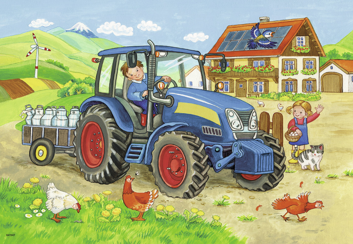 PUZZLE SANTIER, 2X12 PIESE - RAVENSBURGER (RVSPC07616) - Libelula Vesela - Jucarii