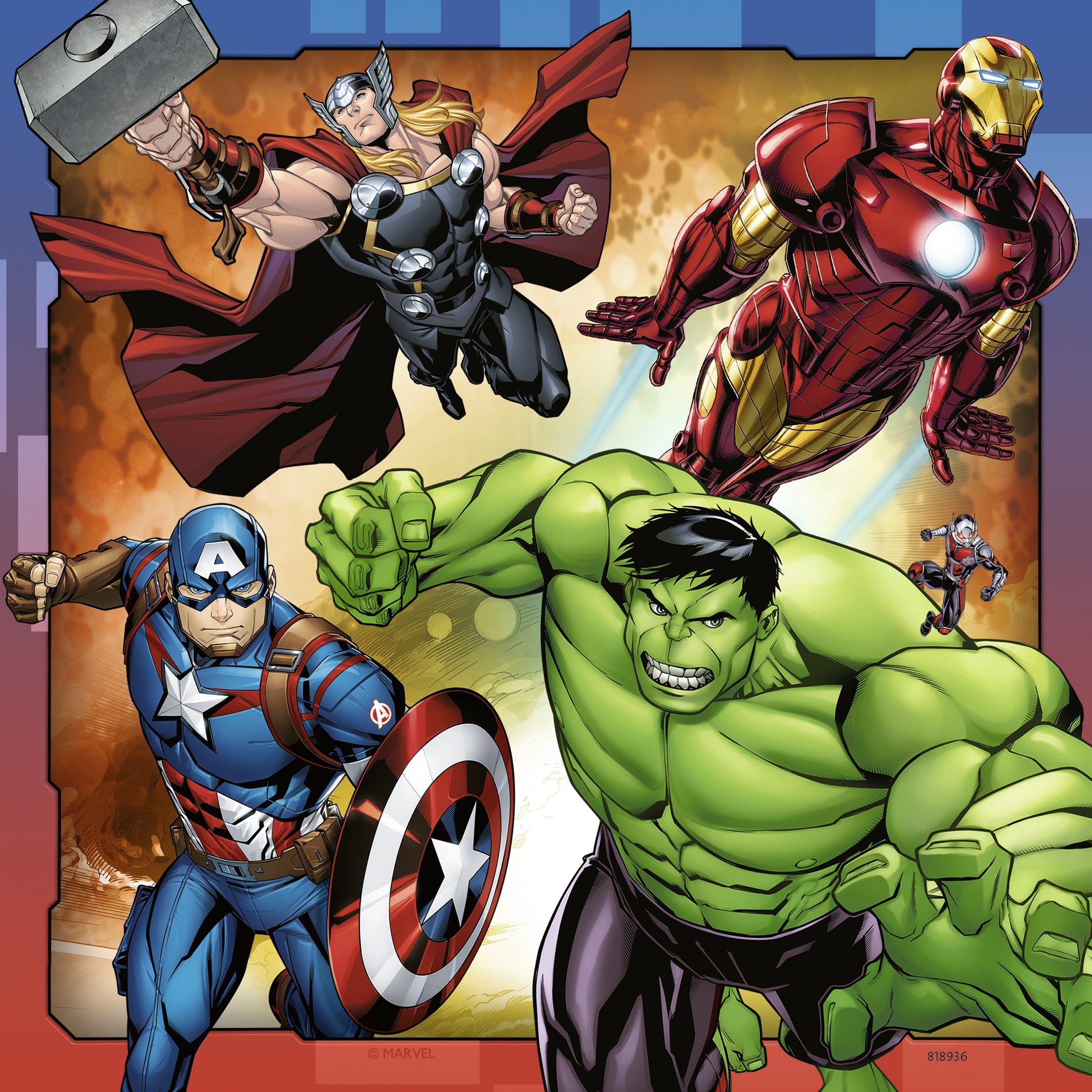 PUZZLE MARVEL AVENGERS 3X49 PIESE - RAVENSBURGER (RVSPC08040) - Libelula Vesela - Jucarii