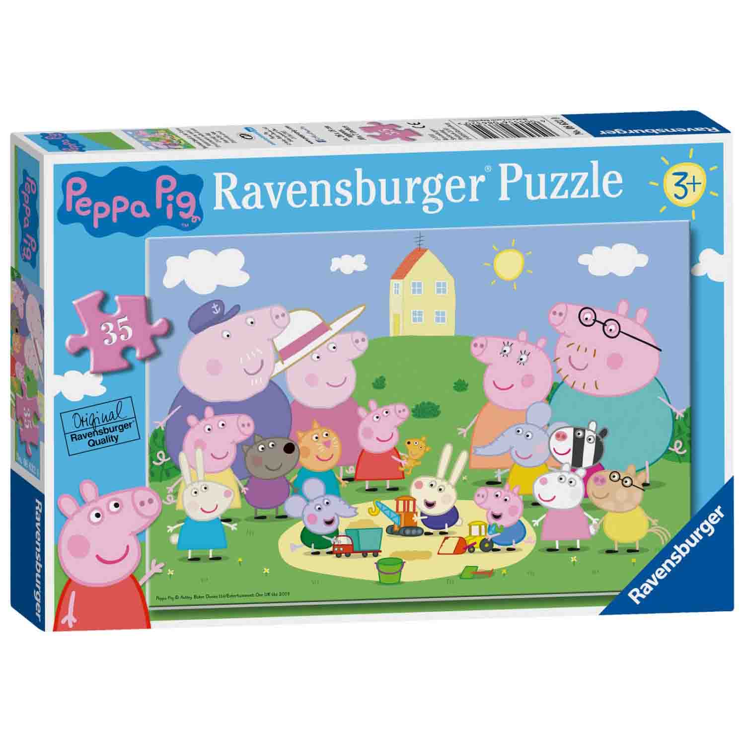 PUZZLE PEPPA PIG JOACA IN NISIP, 35 PIESE - RAVENSBURGER (RVSPC08632) - Libelula Vesela - Jucarii