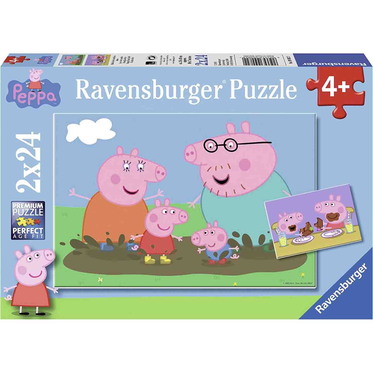 PUZZLE PEPPA PIG, 2X24 PIESE - RAVENSBURGER (RVSPC09082) - Libelula Vesela - Jucarii