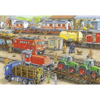 PUZZLE STATIE DE TREN, 2X24 PIESE - RAVENSBURGER (RVSPC09191) - Libelula Vesela - Jucarii