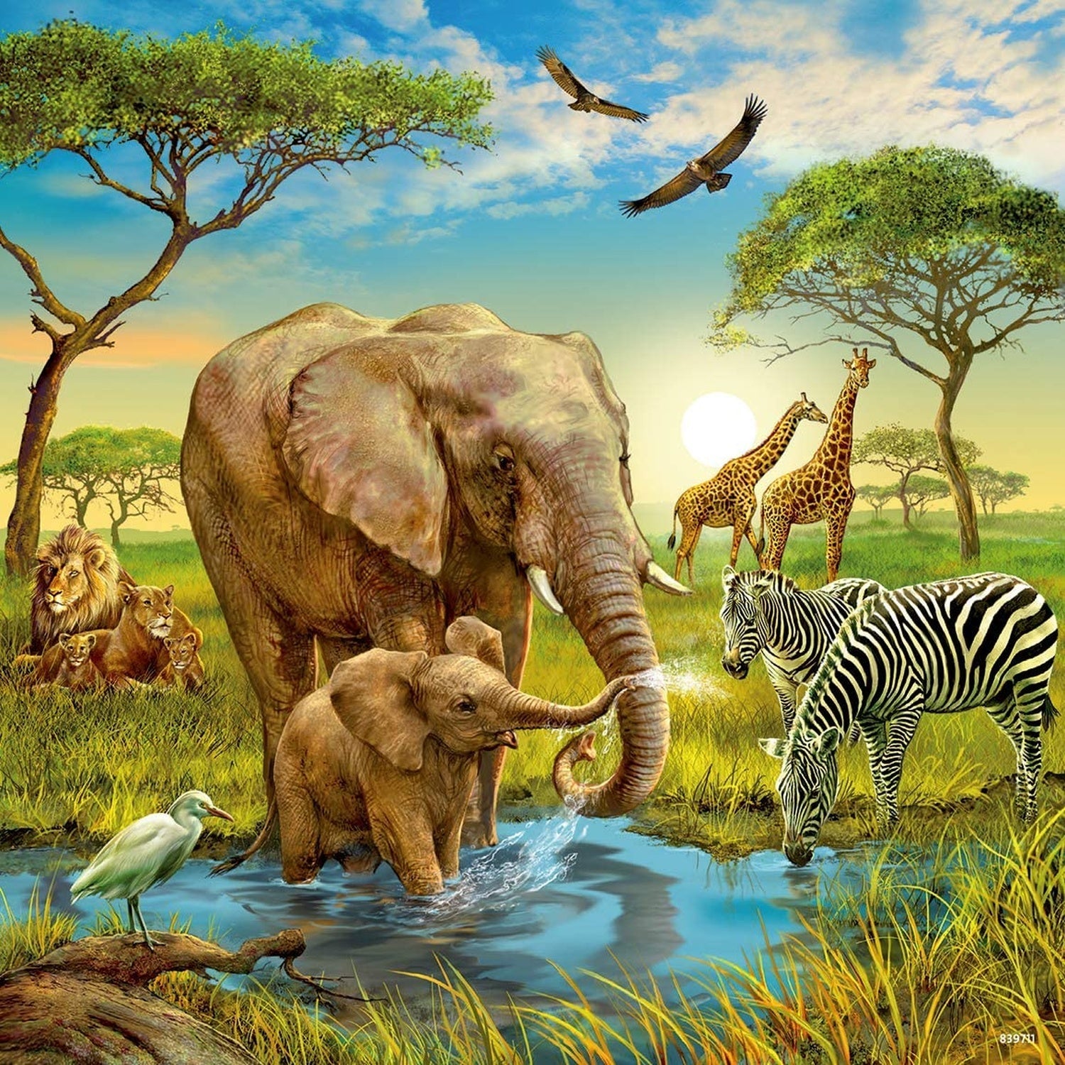 PUZZLE ANIMALELE PAMANTULUI, 3X49 PIEASE - RAVENSBURGER (RVSPC09330) - Libelula Vesela - Jucarii