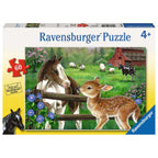 PUZZLE CALUT SI CAPRIOARA, 60 PIESE - RAVENSBURGER (RVSPC09625) - Libelula Vesela - Jucarii