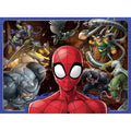 PUZZLE SPIDERMAN SI PERSONAJE, 100 PIESE - RAVENSBURGER (RVSPC10728) - Libelula Vesela - Jucarii