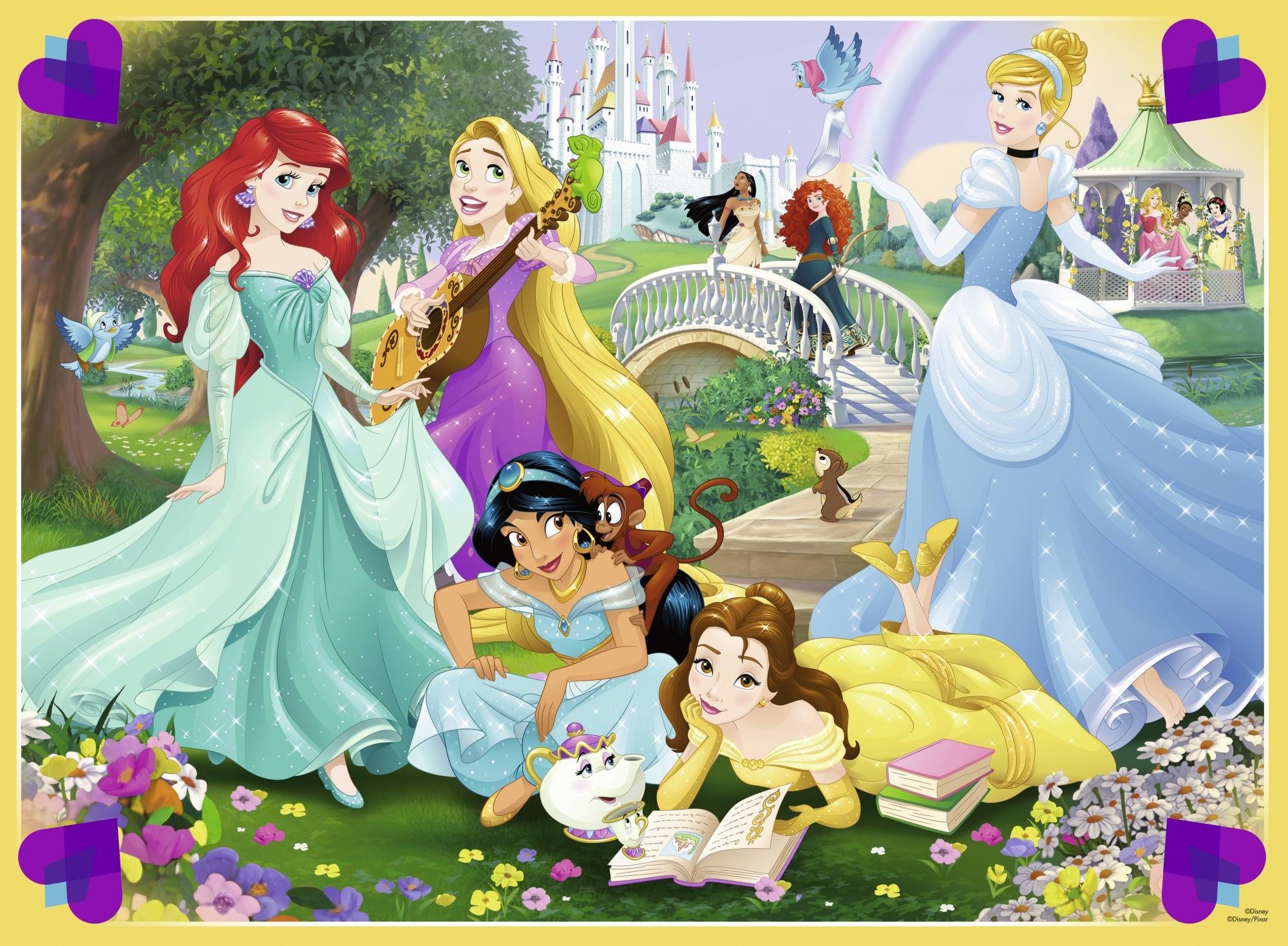 PUZZLE PRINTESELE DISNEY, 100 PIESE - RAVENSBURGER (RVSPC10775) - Libelula Vesela - Jucarii