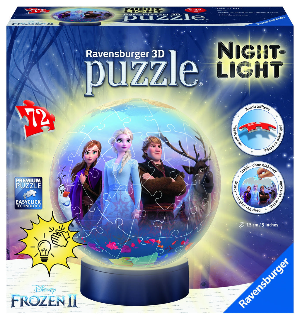 PUZZLE 3D LUMINOS FROZEN 2, 72 PCS - RAVENSBURGER (RVS3D11141) - Libelula Vesela - Jucarii