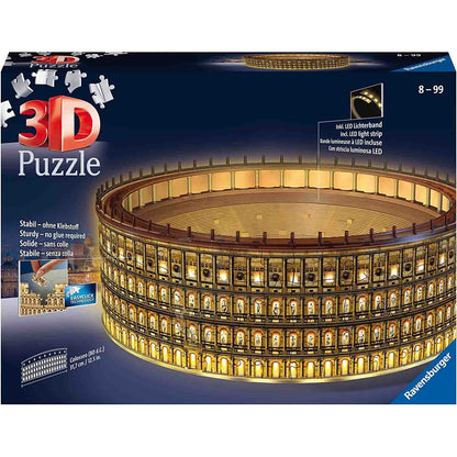 PUZZLE 3D LED COLOSSEUM, 216 PIESE - RAVENSBURGER (RVS3D11148) - Libelula Vesela - Jucarii